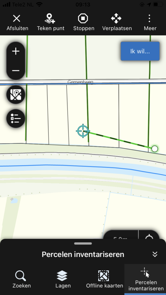Voorbeeld GeoWeb Schouw-App op mobiel